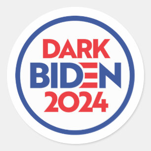 Sticker Rond Dark Biden 2024