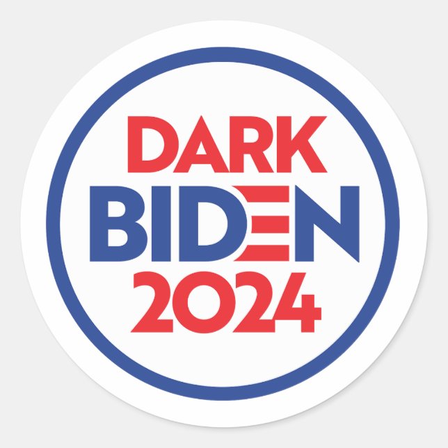 Sticker Rond Dark Biden 2024 (Devant)