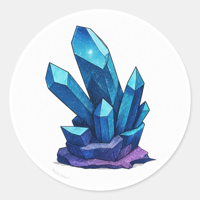 Sticker Rond Dark Galaxy Crystal  (Devant)