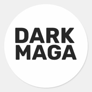 Sticker Rond Dark Maga Funny Halloween Trump 2024