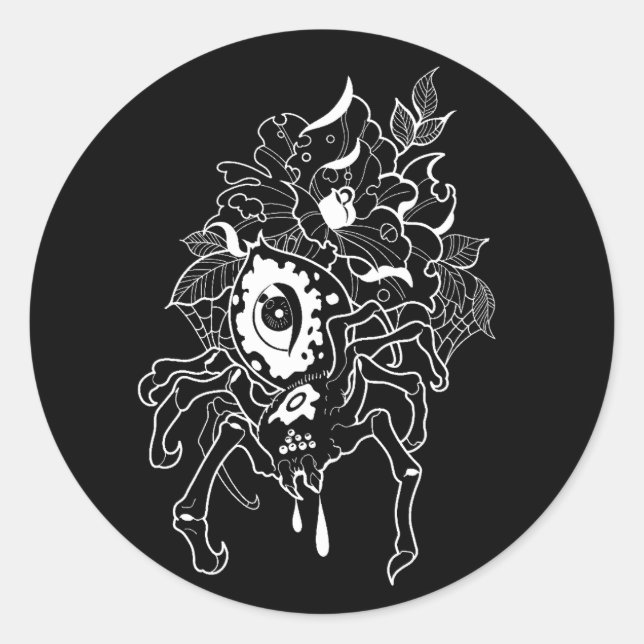 Sticker Rond Dark Spider  (Devant)