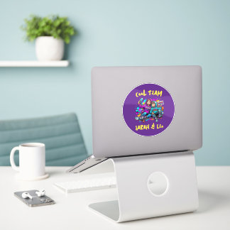 Sticker Rond d'art de graffiti personnalisé pour maman et