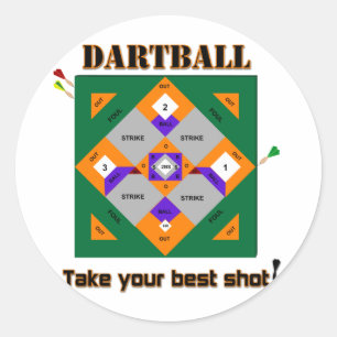 Sticker Rond Dartball