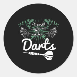 Sticker Rond Darts - Jouons aux fléchettes