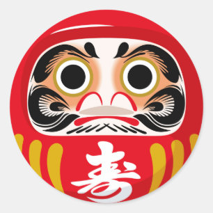 Sticker Rond Daruma