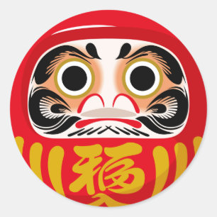 Sticker Rond Daruma