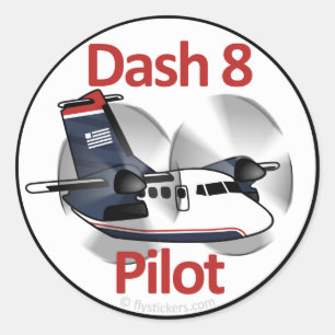 Sticker Rond Dash 8 Pilot (Express USA)
