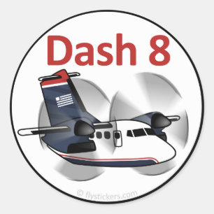 Sticker Rond Dash 8 (USAir Express Livery)