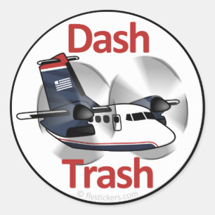 Sticker Rond Dash Trash (USAir Express Livery)