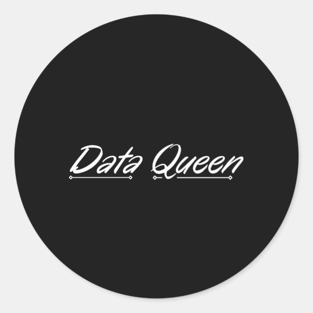 Sticker Rond Data Queen - Comptabilité (Devant)