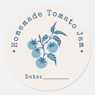 Sticker Rond Date de mise en conserve de la confiture de tomate