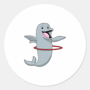 Sticker Rond Dauphin à Endurance entraînement avec pneus Fitnes