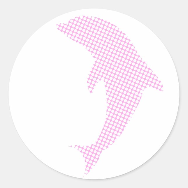 Sticker Rond Dauphin preppin marine simple et propre (Devant)
