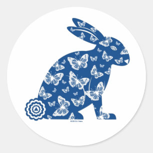 Sticker Rond © d'autocollants de lapin de Martzkin Pâques M.