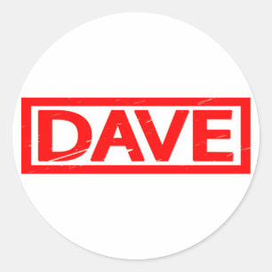 Sticker Rond Dave Stamp