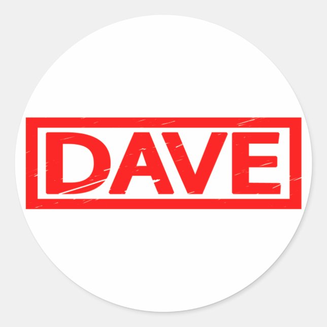 Sticker Rond Dave Stamp (Devant)
