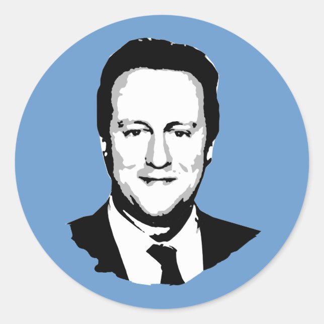 Sticker Rond David Cameron (Devant)