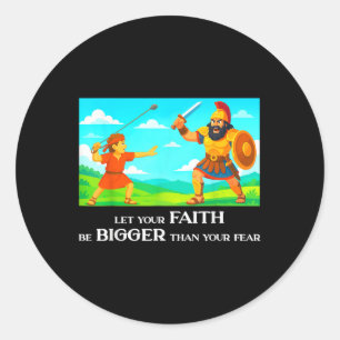Sticker Rond David et Goliath Inspirations Chrétiennes Hommes,