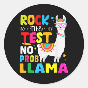 Sticker Rond Day Rock Le Test Enseignement Pas Prob Llama Ensei