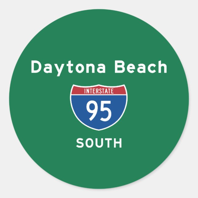 Sticker Rond Daytona Beach 95 (Devant)