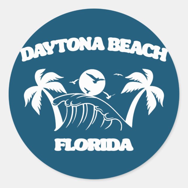Sticker Rond Daytona Beach Floride (Devant)
