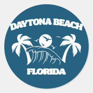 Sticker Rond Daytona Beach Floride