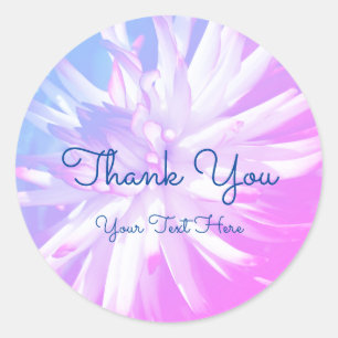 Sticker Rond Dazzling Dahlia Merci Fleur Personnalisé