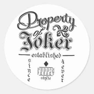 Sticker Rond Dc Comics Suicide Squad Propriété De Joker Juniors