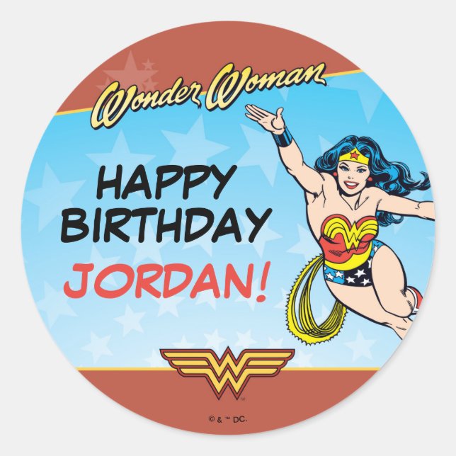 Sticker Rond DC Comics | Wonder Woman Birthday (Devant)
