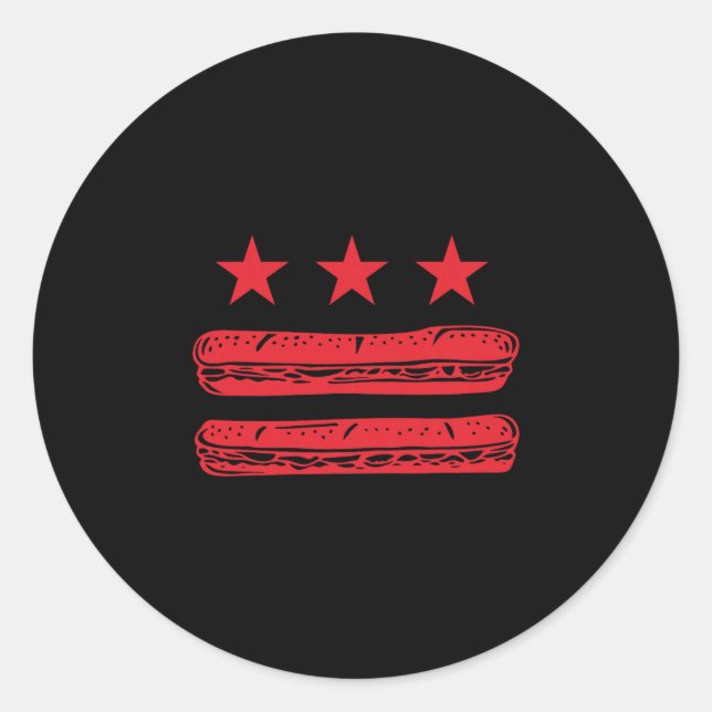 Sticker Rond Dc Sandwich Guy Résiste Lanceur De Sandwich Anti-g (Devant)