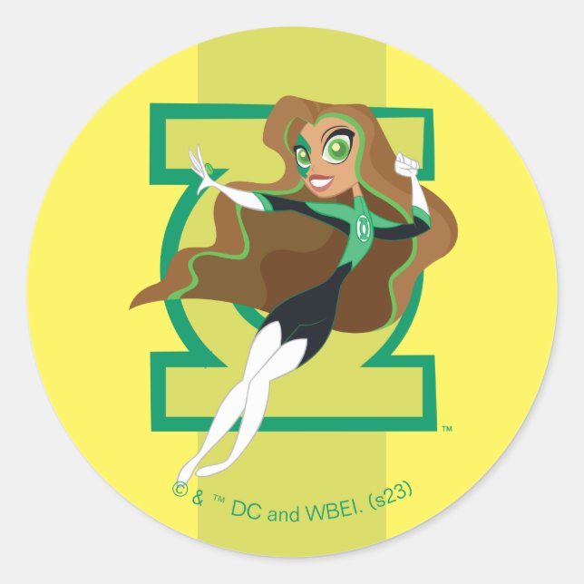 Sticker Rond DC Super Hero Girls Green Lantern (Devant)