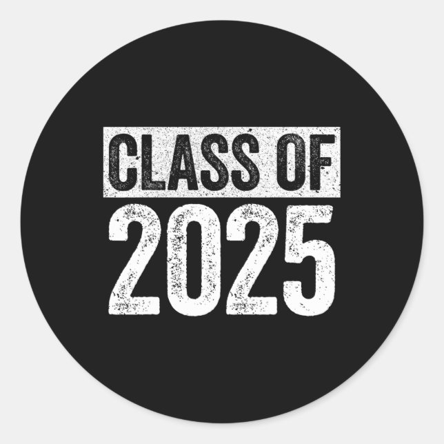 Sticker Rond De 2025 Senior 2025 Graduation (Devant)
