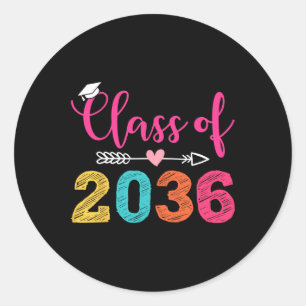 Sticker Rond De 2036 Augmenter Avec Moi Graduation