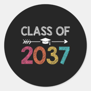 Sticker Rond De 2037 Est 2024 Grow With Me Handprints K À 12 K