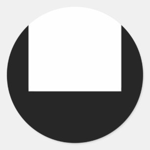 Sticker rond de cadre noir blanc minimaliste