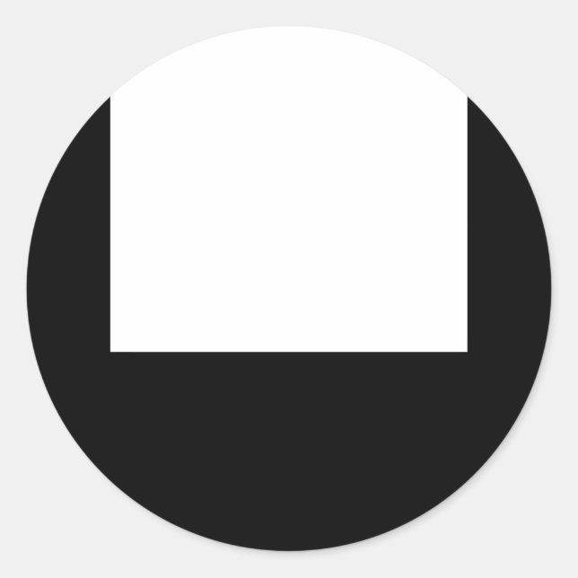 Sticker rond de cadre noir blanc minimaliste (Devant)