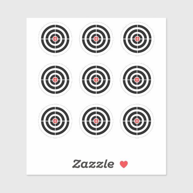 Sticker rond de conception "cible" de la machine à (Feuille)