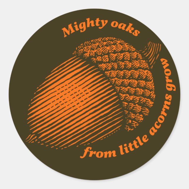 Sticker Rond De grands chênes de petites glaces poussent (Devant)