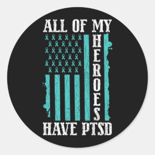 Sticker Rond De héros ont un trouble de stress post-traumatique
