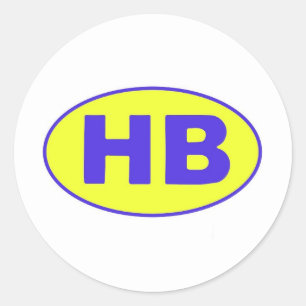 Sticker Rond De Higgins de plage ovale HB