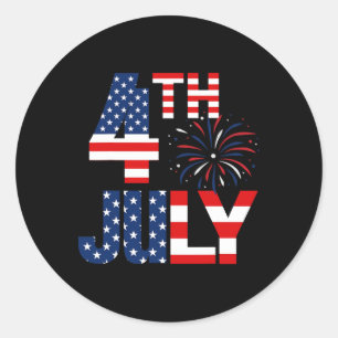 Sticker Rond De Juillet États-Unis Drapeau Parti Patriotique Am