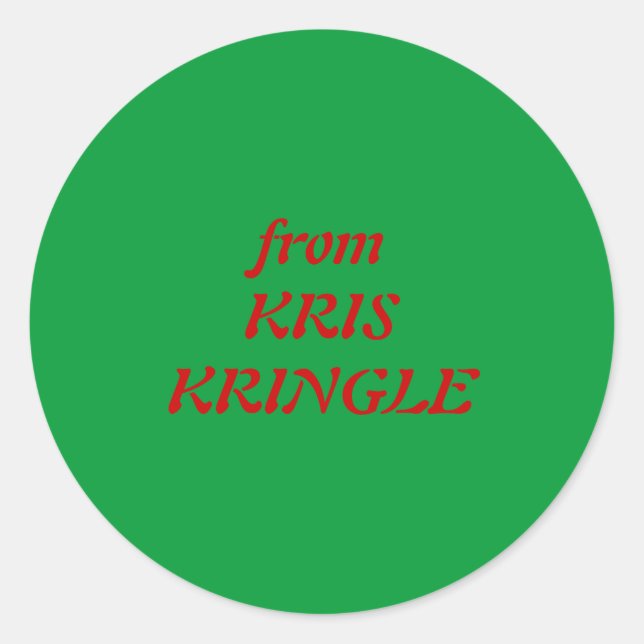 Sticker Rond de KRIS KRINGLE (Devant)