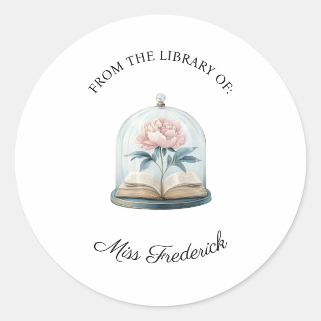 Sticker Rond De la Bibliothèque des Étiquettes, Enseignants (Devant)