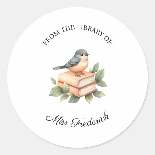 Sticker Rond De la bibliothèque d'étiquettes, Enseignants (Devant)