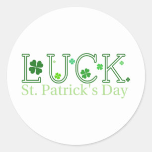Sticker rond de la chance de la Saint Patrick