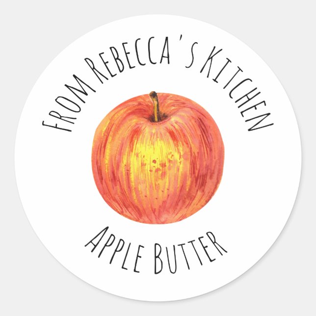 Sticker Rond De la cuisine d'Apple Butter Classique Rond (Devant)