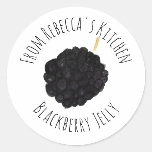 Sticker Rond De la cuisine de gelée de mûre sauvage   Confiture