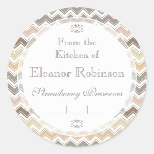 Sticker Rond De la cuisine de la mise en boîte faite maison