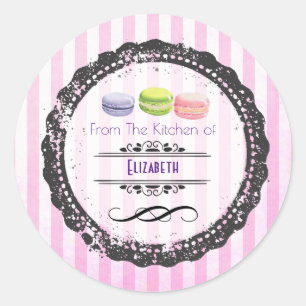Sticker Rond De La Cuisine De Macaron Sweets