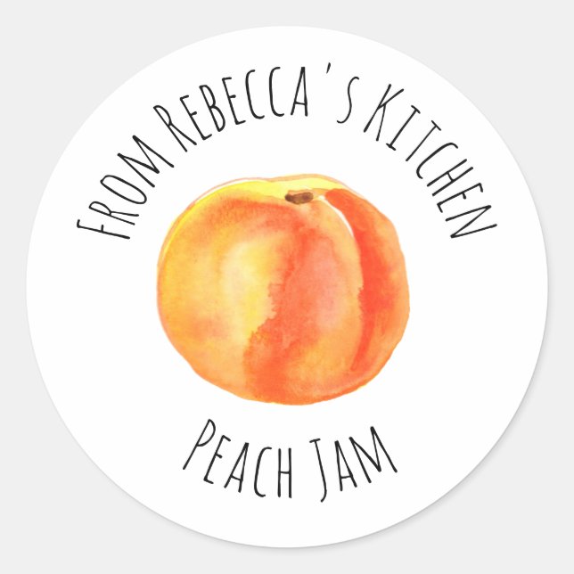 Sticker Rond De la cuisine de Peach Jam Classique Rond    (Devant)